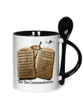 11oz Mug w/Spoon 10 Commandments